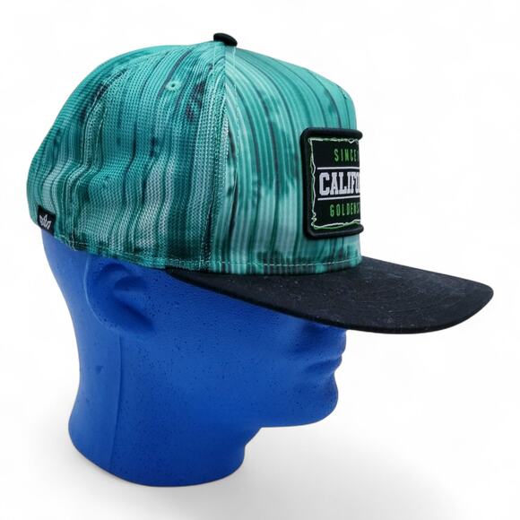 Essencial Caps CALIFORNIA California Golden State Patch Snapback Trucker Cap - Picture 3 of 7